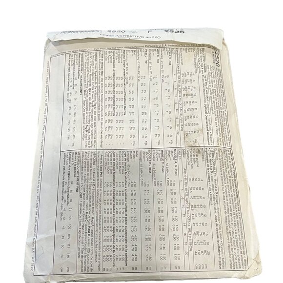 McCalls 2520 Evening Elegance Dress Sewing Pattern Size 16-20 - Picture 2 of 2